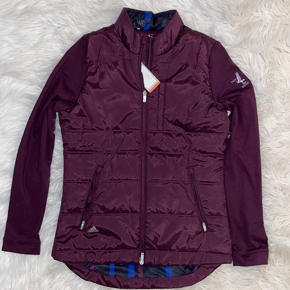 Adidas Purple Climawear Puffer Jacket size SMALL